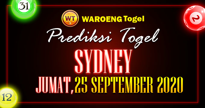 Prediksi Togel Sydney Jumat 25 September 2020