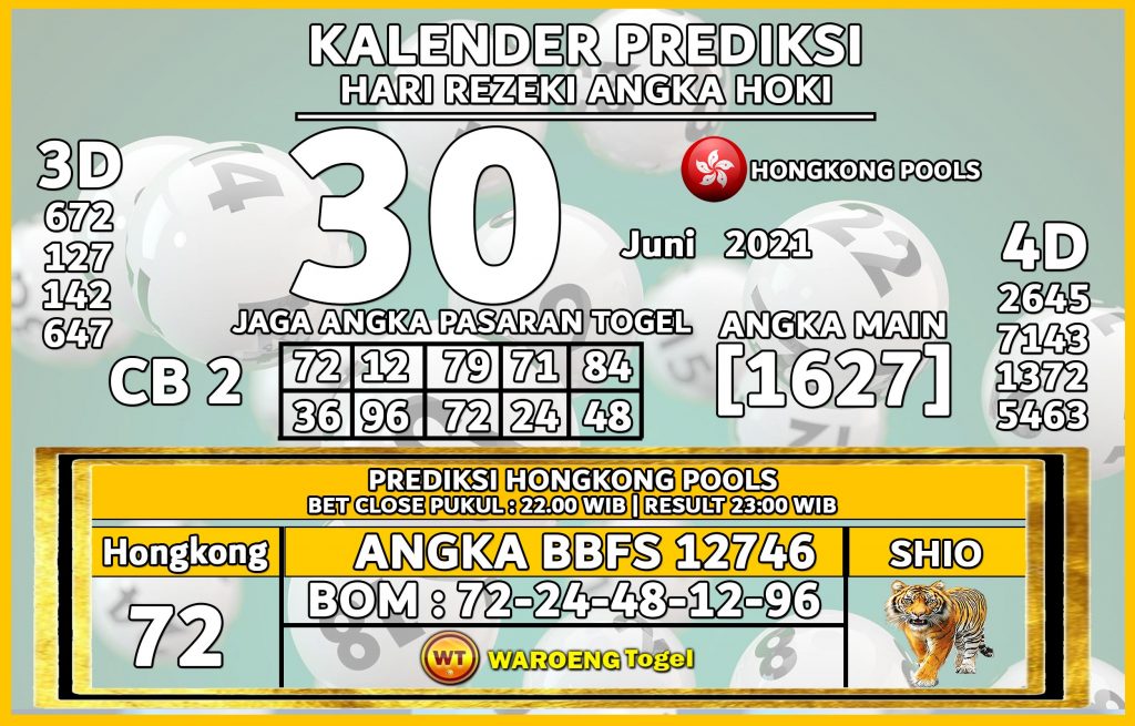 Prediksi Togel Hongkong Rabu 30 Juni 2021